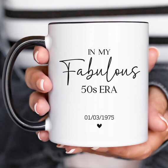 50s Era Mug, Milestone Birthday Gift