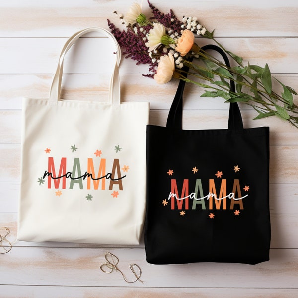 Mama Tote Bag, mama tas, tote tas voor moeder, tote tas voor moeders, moeder cadeau, moeder verjaardagscadeau, Canvas Tote tas voor moeder