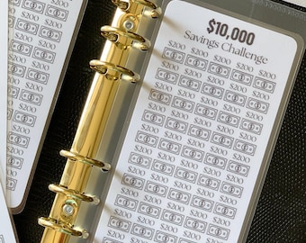 Emergency Funds Savings Challenge Tracker: A6 Budget Binder