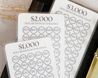 Laminated Savings Challenge Tracker: Cash Budgeting Insert