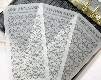 Savings Challenge Tracker: A6 Cash Envelope Binder Insert