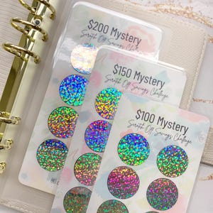 Mystery Scratch Off Savings Tracker: Cash Envelope Challenge for Small Denominations by Amy Plans