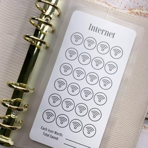 Internet Savings Tracker: Cash Stuffing Budget Challenge By Amy Plans
