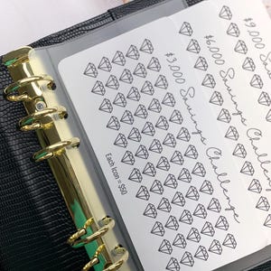 Diamond Savings Challenge Tracker: Cash Envelope Budgeting
