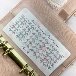 5000 Dollar Savings Challenge Tracker, Colorful Hearts, Cash Envelope Stuffing
