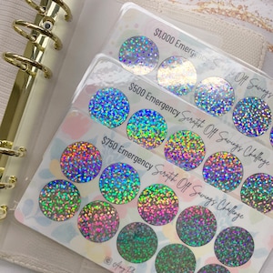 Savings Tracker | 1000 Dollar Floral Emergency Scratch Off Savings Challenge Tracker for Cash Envelope Stuffing | Amy Plans