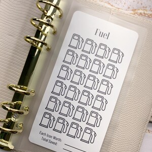 Fuel Savings Tracker: Cash Stuffing Budget Challenge By Amy Plans