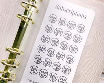 Subscriptions Savings Tracker: Cash Stuffing Budget Challenge By Amy Plans