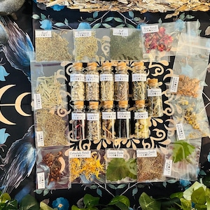 Kit de ervas Suprimentos para bruxaria Ervas Kit inicial