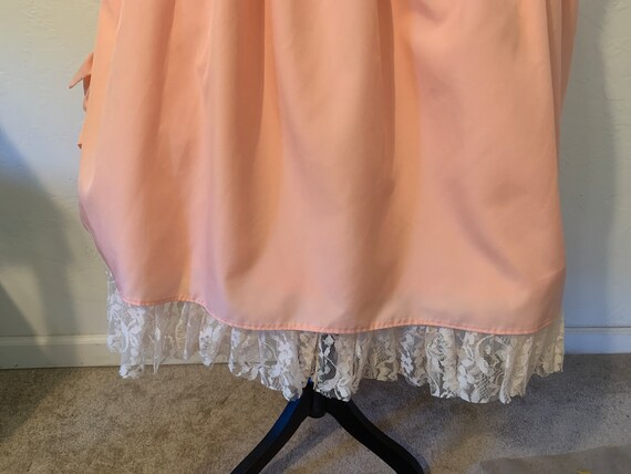 Vintage 80's peach Party Prom Dress ~Bust 38~ Spa… - image 5
