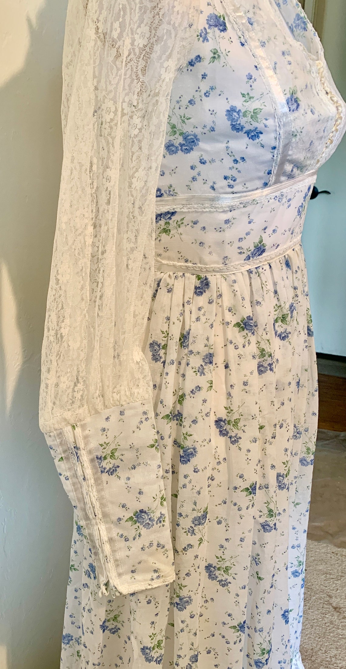 Vintage Corset Gunne Sax Maxi Prairie Dress - Etsy
