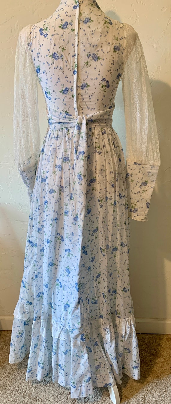 Vintage Corset  Gunne Sax Maxi Prairie Dress - image 10