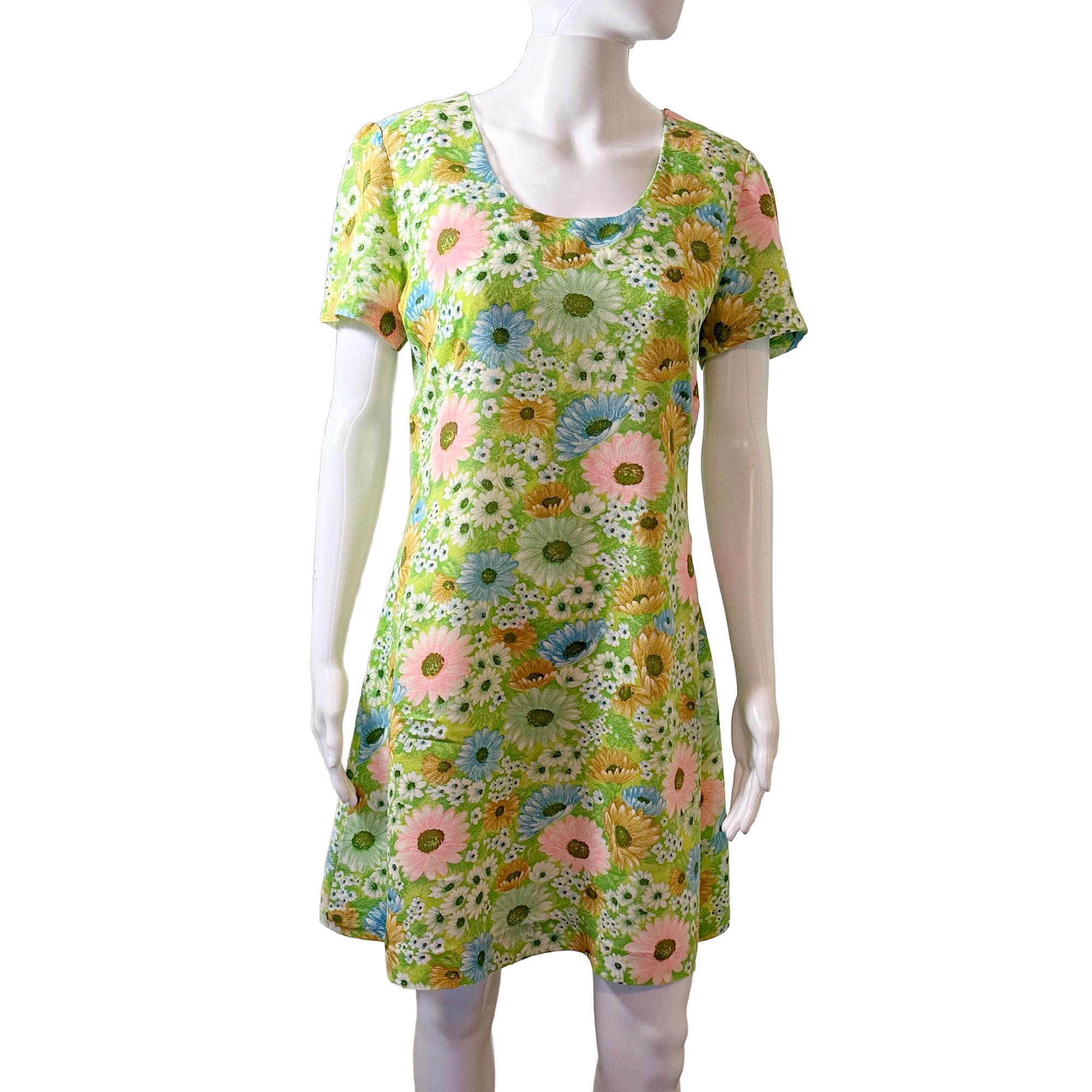 green 60s style dress 60s Greenish Gold Lurex Dress