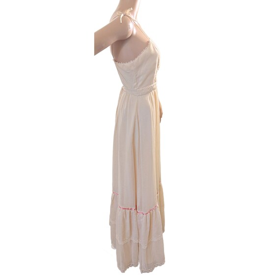 Vintage 70's Candi Jones Maxi dress: size xtra small View 5