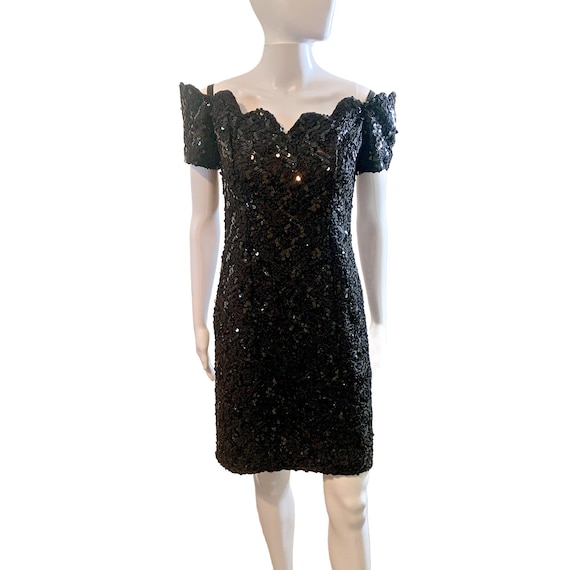90s birthday dress Vtg Jessica McClintock Coquette Mini Party Dress Sz 8 Beige Black Lace Prom 90s