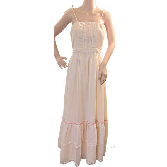 Vintage 70's Candi Jones Maxi dress: size xtra small