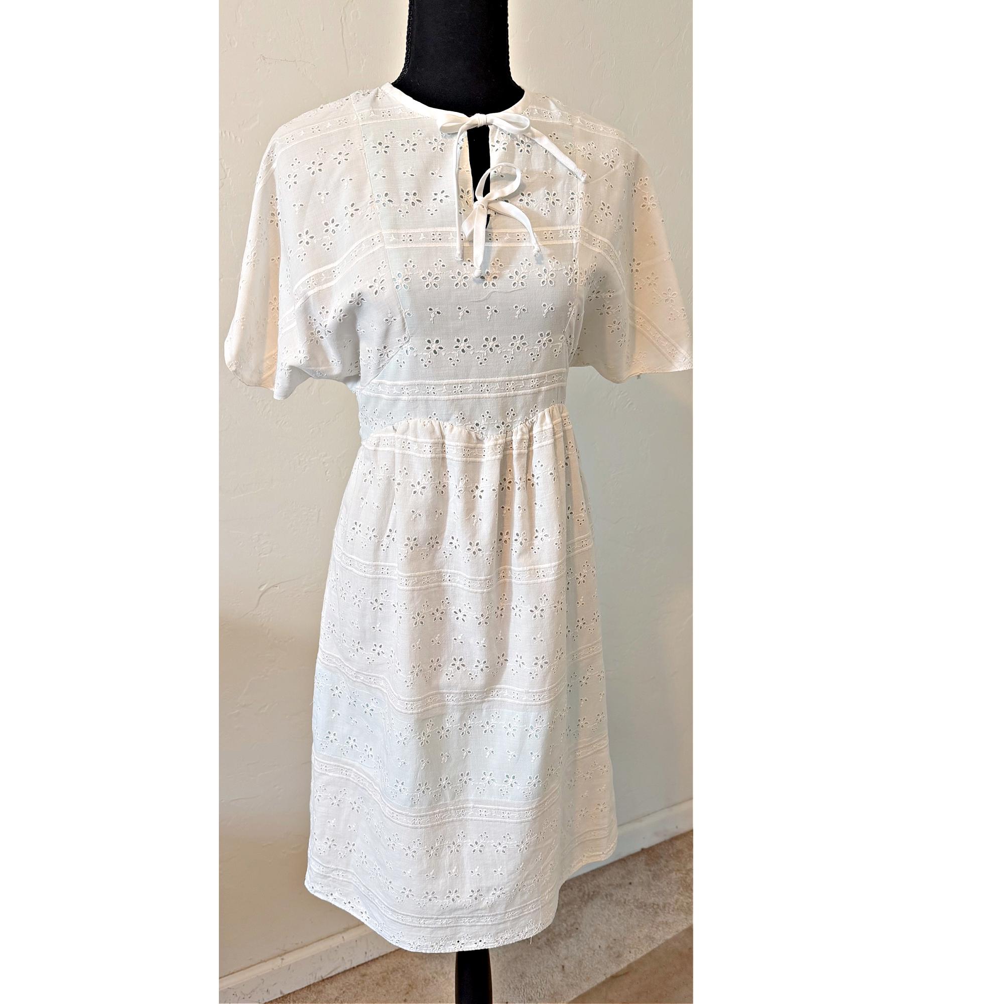 Eyelet Peasant Dress - Etsy