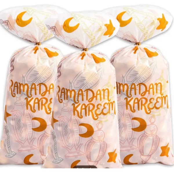 Ramadan Mubarak goodie bags ramadan favor bags ramadan mubarak candy bags happy ramadan party favors cellophane bags ramadan treat bags