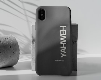 God Tough Phone  Case Yahweh Bible Verse Case Christian Gift Christianity Quote Minimalism Cute Christian Modern Design Case