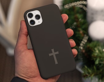 Coque de portable croix pour chrétiens croyants du Christ, coque iPhone, idée cadeau, coque de portable foi de Jésus Coque iPhone croix
