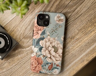 Floral Tough Phone Cases for iPhone Flower Case Gift Idea for Her Girly iPhone Case