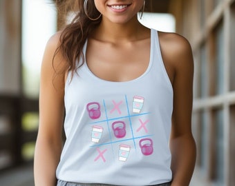 Koffee & Kettlebells, Funny Workout Tank, Women's Workout Tank, Gym Apparel, Fitness, Workout Top Women, Workout Muscle Tank, Cute gym shirt