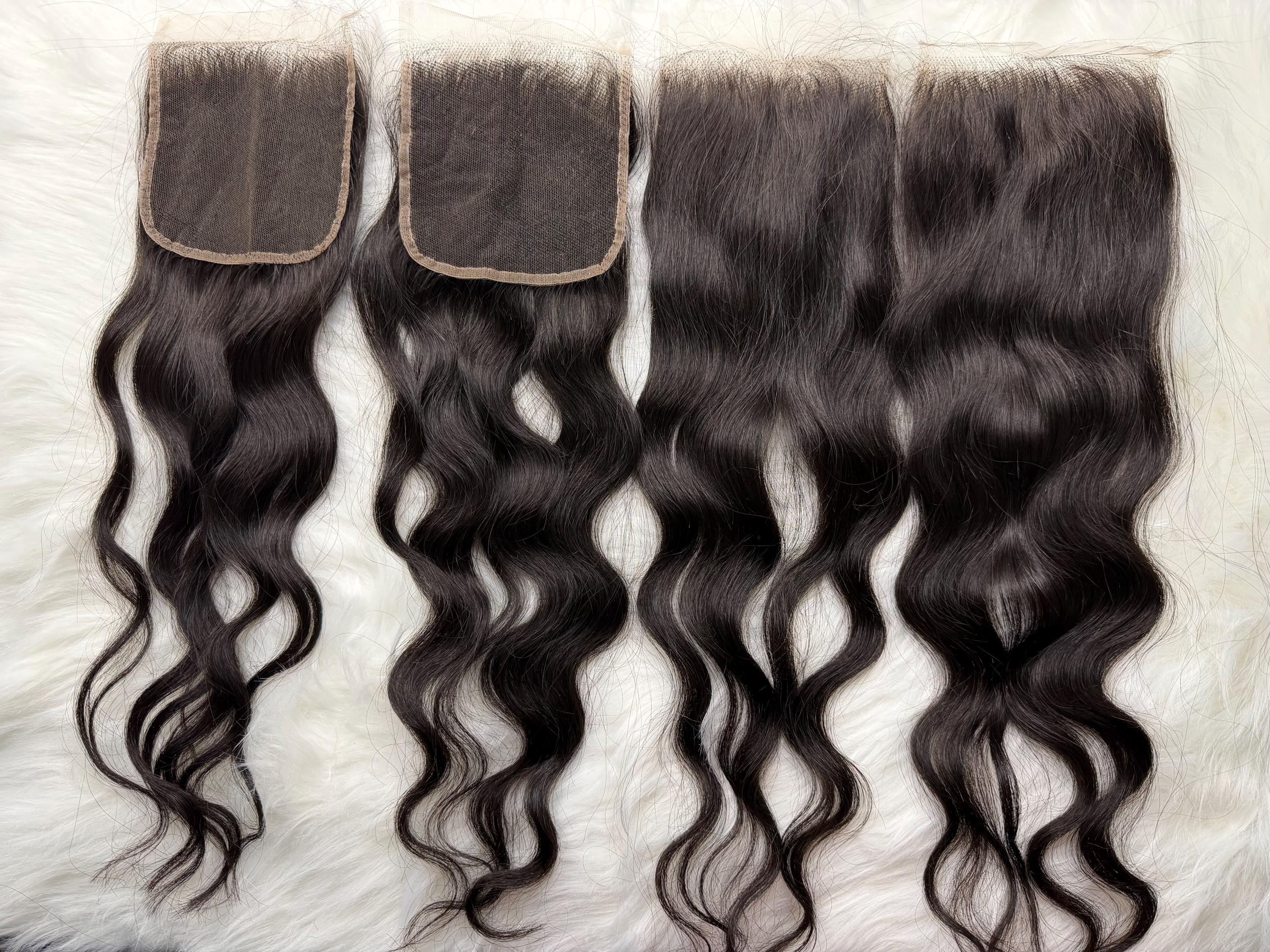 HD Lace Virgin Indian Hair Closure: Natural Wavy Hairpiece