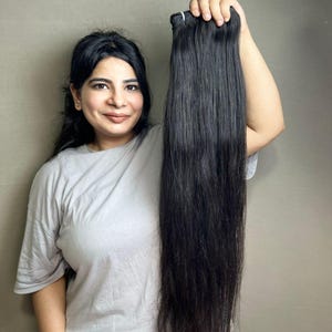 Virgin Indian Straight Extensions van echt haar: zijdeachtig, onbewerkt, natuurlijk