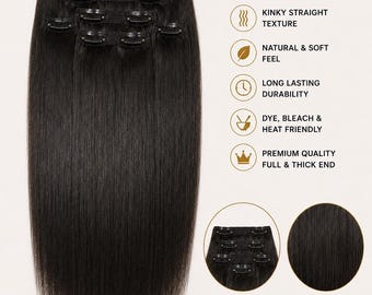 Włosy doczepiane do włosów Virgin Indian Clip-In - 120 gramów