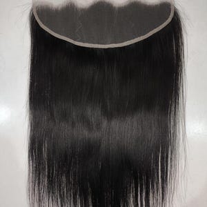 Virgin Human Hair Frontal 13x4 Straight – Multi-Donor, Tangle-Free, 100% Human Hair, Straight Lace Frontal, Natural Black
