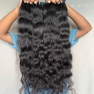3 Bundle Deal – Indian Raw Natural Curly Hair Bundles | Single Donor | Unprocessed South Indian Hair | Natural Curly Human Hair Extensions