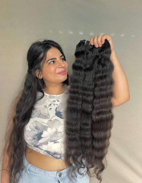Indian Raw Curly Human Hair Bundles – 100% Virgin  display picture 3