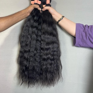Raw Indian Curly Bulk Hair: Single Donor, Natural Texture - 300 Grams