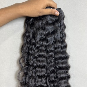 Indian Virgin Curly Human Hair Bundles: Natural Sew-In Extensions