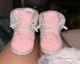 Crochet baby booties