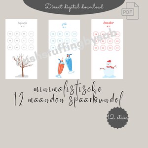 Minimalist 12 Month savings challenge for A6 Budget binder Cashstuffing saving challenge Euro Netherlands. Budget planning digital