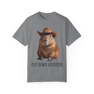 Chemise capybara Buckaroo pipe - t-shirt meme cowboy drôle - chemise unisexe graphique Capybara esthétique - cadeau humour western pour les fans de capybara