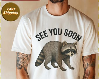 Funny Raccoon Shirt Raccoon Meme Tee Cute Animal Graphic T-Shirt Funny Animal Shirt Gift Idea