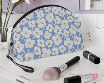 Blue Floral Makeup bag