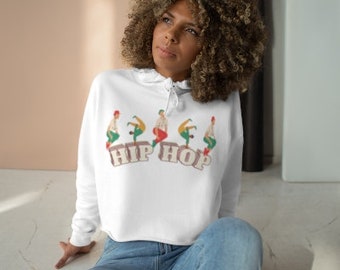 Hip Hop Crop Hoodie, Cadeau voor danser, Dansleraar Geschenken, Dans Hoodie, Hip Hop Dance Sweatshirt
