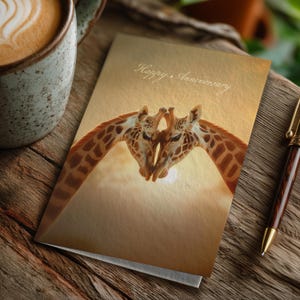 Giraffen samen - jubileum / romantisch / verjaardagskaart