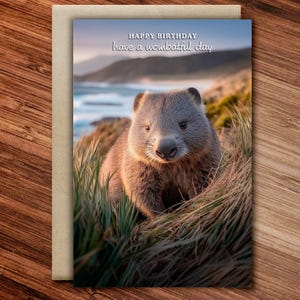 Wombat - Liebenswerte Geburtstagskarte