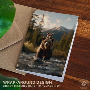 Bear Birthday Card | Bear-thday | Mother's Day Father's Day Wraparound Card