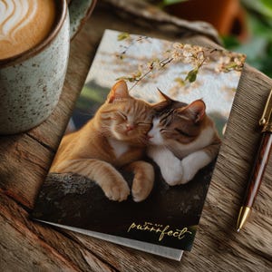 Você é Purrfect - Gatos em uma Árvore Adorável Cartão de Aniversário Envolvente