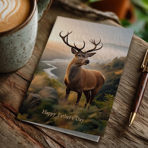 Karta urodzinowa Deer Stag / Dzień Ojca