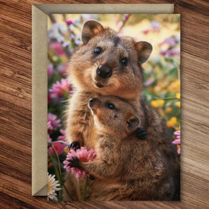 Biglietto di auguri per la festa della mamma/del papà di Quokka
