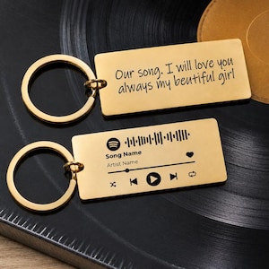 Personlig Spotify-kodnyckelring - Lasergraverad musikpresent