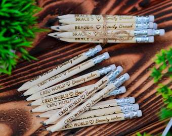 Corporate Party Pencils Personalised - Laser Engraved Wooden Gift