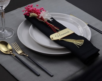 Segnaposto per matrimonio in acrilico - Nome del posto a sedere personalizzato color oro - Regalo per gli invitati al matrimonio