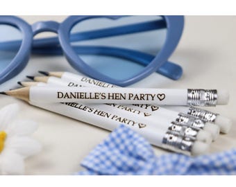 Matite bianche per addio al nubilato - Bomboniere per la squadra della sposa - Giochi per addio al nubilato